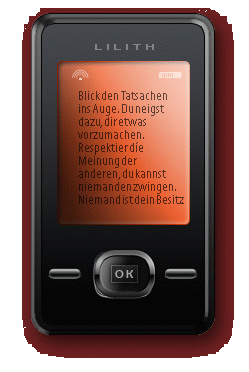 Antwort des SMS-Orakels auf www.lilith-kartenlegen.de